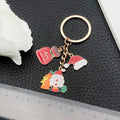 Santa Hat Present Sack and Tree Enamel Charm Keychain view 4