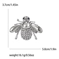 Crystal Bee Brooch With Pearl Body Decorative Lapel Pin view 8