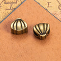 Fluted Shell Large Hole Bead Metal Jewelry Making Component In 2 Finishes view 4