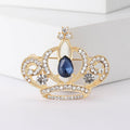 Crystal Crown Brooch in Four Metal and Jewel Colorways view 8