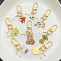 Jumping Dog and Bone Enamel Clasp Keychains in 16 Designs view 2