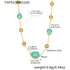 Gold Teal Nck