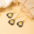 Black Gold Tarot Motif Necklace and Earring Jewelry Sets view 9