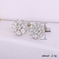 Floral Cluster Crystal Stud Earrings in Two Finishes view 5