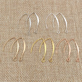 Long V Shaped Earring Hook Wires in Mixed Metal Finishes view 4