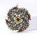 Spiral Crystal Wreath Brooch in Four Jewel Tone Colors view 4
