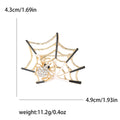 Spider Web Brooch Red or Clear Rhinestone Spider Accents view 5