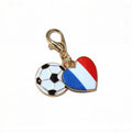 Soccer Ball and Heart Flag Lobster Clasp Charms in Eleven Designs view 7