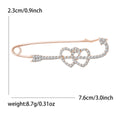 Double Heart Safety Pin Brooch Decorative Metal Pin For Jackets And Lapels view 4