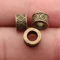 Diamond Pattern Large Hole Metal Spacer Beads in Three Finishes view 6
