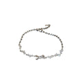Silver Tone Leaf And Crystal Bracelet With Butterfly Detail view 5