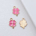 Gold Tone Four Leaf Clover Enamel Charms in Four Colors view 3