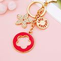 Five Petal Clover and Flower Keychains with Plain Braided and Wrist Loops view 8