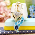 Multigem Fox Keychains in White Pink and Blue with Multiple Loop Styles view 10