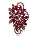 Black Flower Crystal Six Designs Metal Brooch Pin for Jackets and Lapels view 8