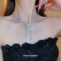 Seven Mixed Crystal Heart Star Butterfly And Flower Necklace Earring Designs view 3