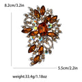 Oversized Crystal Leaf Cluster Brooch in Eight Colorways view 8