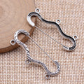 Wavy Triple Loop Safety Brooch Pins in Three Metal Finishes view 4