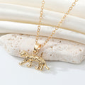 Dinosaur and Leopard Pendant Necklaces in Four Metal Finishes view 7
