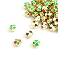 Green Four Leaf Clover Enamel Alloy Beads in Four Finishes view 2