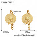 Bow Hat And Curb Chain Drop Earrings Gold Or Steel Tone view 9