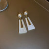 White Pearl Hoops