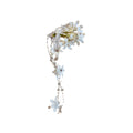 White Flower Lace Duckbill Hair Clip With Pearl Like Long Tassels view 5