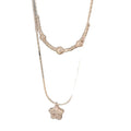 Silver Star and Pearl-Look Drop Pendant Necklaces in Two Styles view 5
