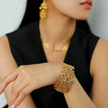 Openwork Flower Butterfly Metal Cuff Bangles 2 Colors view 3