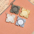 Four Leaf Round Pendant Trays in Five Metal Finishes view 1