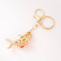 Ocean Animal Rhinestone Keychain Shark Crab Starfish Charm view 4