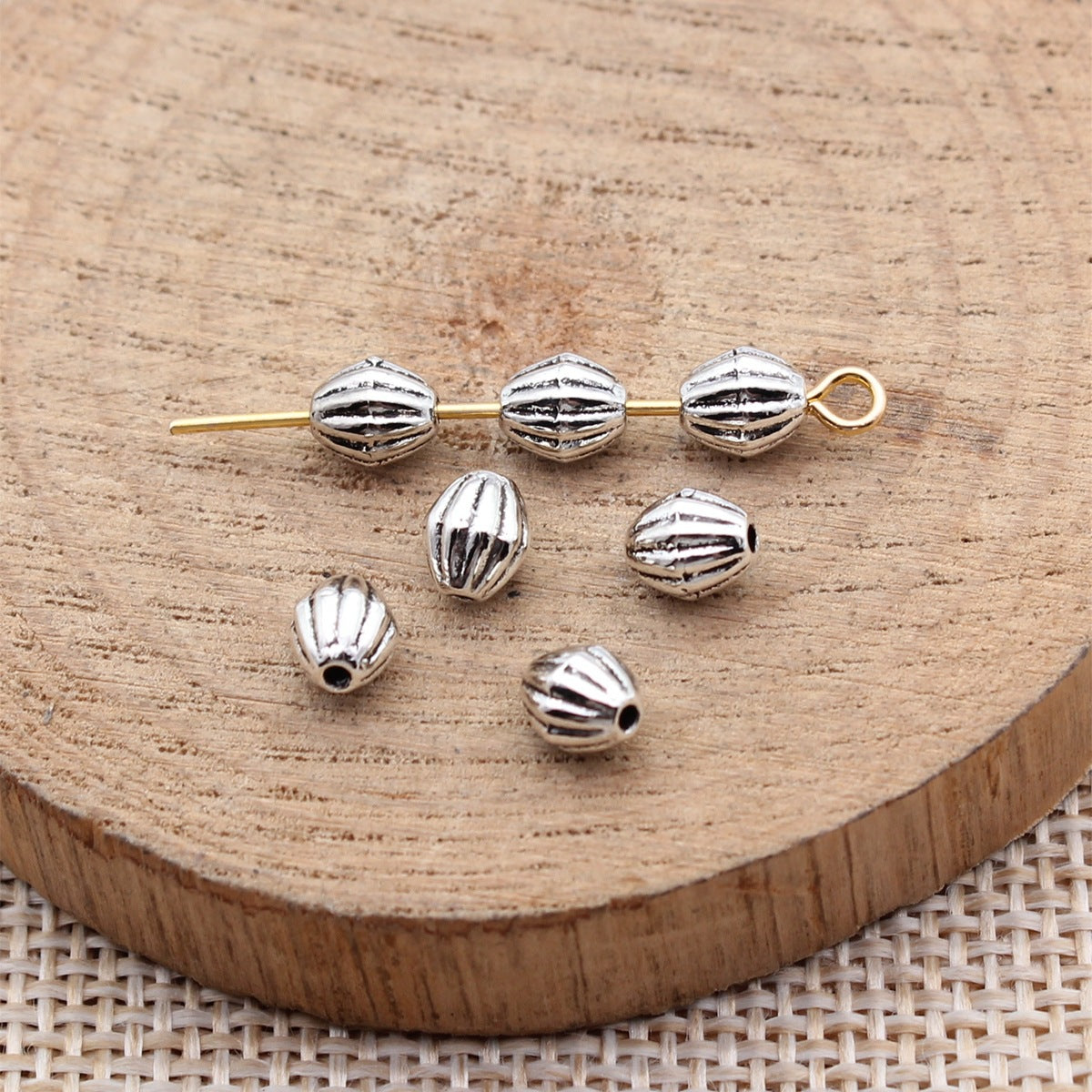 5.8x4.8x4.8mm 0.4g Multicolor Zinc Alloy Round Small Hole Spacer Beads for Garment and Jewelry Making