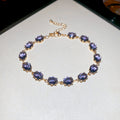 Oval Zircon Link Tennis Bracelet Gold Silver 12 Styles view 12