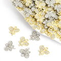 Crystal-Accented Gold Silver Dragonfly Alloy Charms in 2 Styles view 1