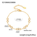 Infinity Butterfly Zircon Chain Bracelet Gold Steel Styles view 8