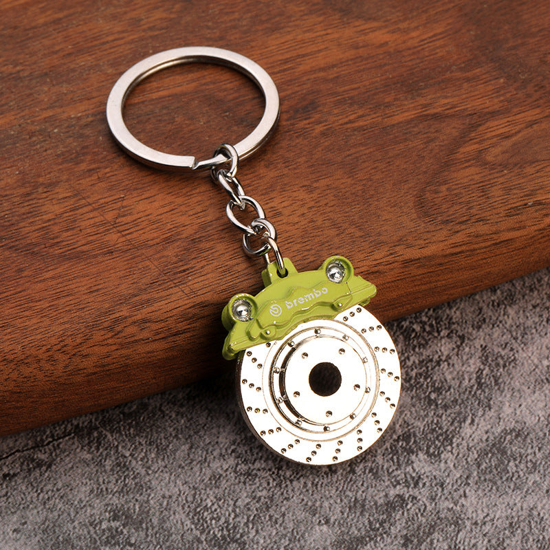 Turbo Gear Shift Wheel Brake Disc Shock Caliper Metal Keychain