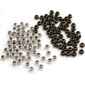 Small Round Metal Spacer Beads in Two Antique Finishes view 1