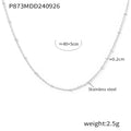 Open Heart Outline Necklace Beaded Station Chain Layer Styles view 6