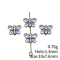 Butterfly Beads in Silver and Antique Bronze Finishes view 3