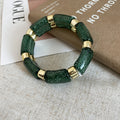 Acrylic Glitter Geometric Stretch Bracelet Gold Spacers 5 Colors view 10