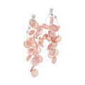 Shell Disc Cascade Stud Earrings in Three Colors Decorative Jewelry Accessory view 5
