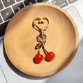 Gold Heart Cherry Resin Keychains Lobster Clasp 4 Styles view 6