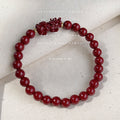 Deep Red Beaded Charm Bracelets Four Chinese Style Mix view 4