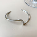 Glossy Metal Wave Twist Open Cuff Bangle Bracelet 2 Colors view 6