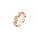 Butterfly Clear Look Adjustable Open Rings in Two Finishes view 5