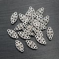 Filigree Flower Connector Charms in Three Antique Finishes view 2