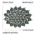 Oval Crystal Cluster Brooch in Four Color Finishes view 5