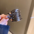 Four Mixed Metal Hair Claws With Stars Fan Pearls Or Ribbed Forms view 6