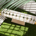 Gold Geometric Green Leaf Resin Adjustable Bracelets 10 Styles view 1
