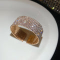 Wide Rhinestone Mesh Open Cuff Bangle Bracelets Nine view 7